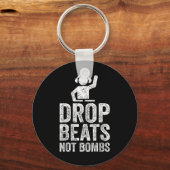 Porte-clés Drop Beats Not Bombs Dj Anti War (Recto)
