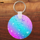 Porte-clés Droplets d'eau rose et bleu d'Aqua (Recto)