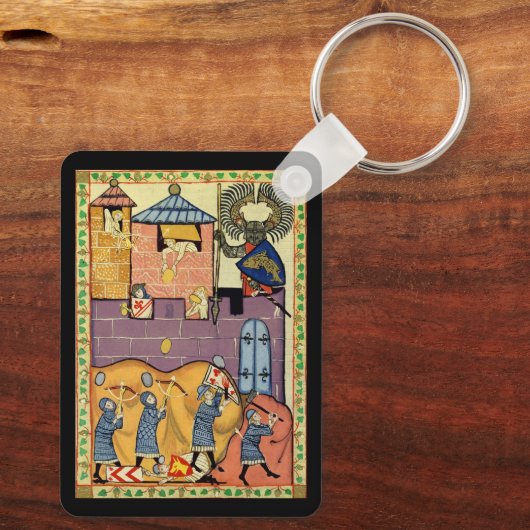 Porte-clés Dropping Rocks, Manesse de Codex du XIVe siècle (Verso)