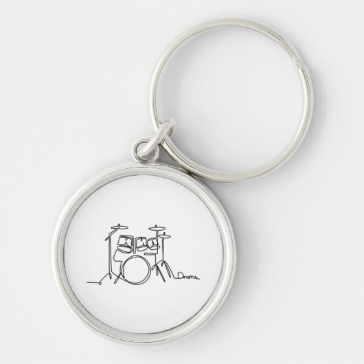 Porte-clés Drummer Music Design Drums One-Line (Devant)