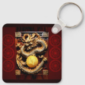 Porte-clés Drums vietnamiens Têt Dragon Nouvel An Monogramme (Dos)