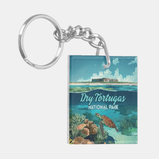 Porte-clés Dry Tortugas Parc National Floride Turtle (Devant gauche)