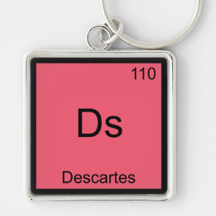 Porte-clés Ds - Descartes T-shirt de chimie drôle symbole d'é