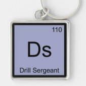 Porte-clés Ds - Sergent d'Exercice Chimie Élément Symbole Tee (Devant)