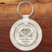 Porte-clés Du 75e au 60e anniversaire du Mariage Faveurs (Recto)