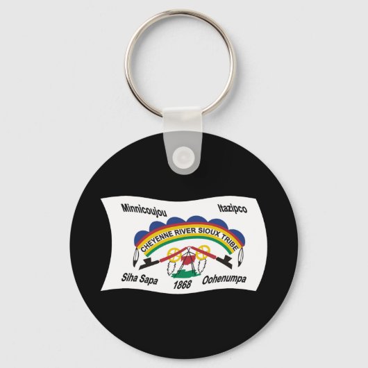 Porte-clés du drapeau sioux de la rivière Cheyenne (Recto)
