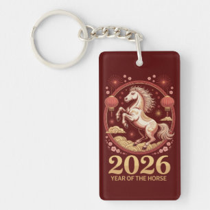 Porte-clés du Nouvel An lunaire chinois 2026 Année