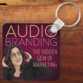 Porte-clés du podcast de branding audio (Verso)