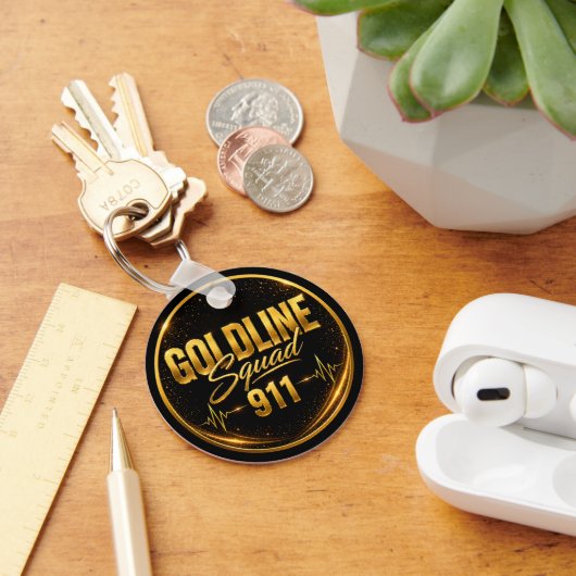 Porte-clés du répartiteur 911 - GoldLineSquad | Ca (Bureau)