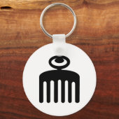 Porte-clés Duafe | Symbole Adinkra pour la beauté féminine (Recto)
