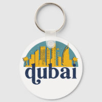 Dubaï UAE Vintage Retro City Skyline Cityscape Art