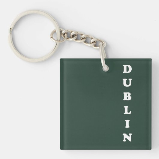 Porte-clés Dublin Irlande, j'aime Dublin (Devant)