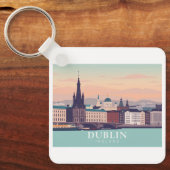 Porte-clés Dublin Irlande Pastel Travel Design (Recto)