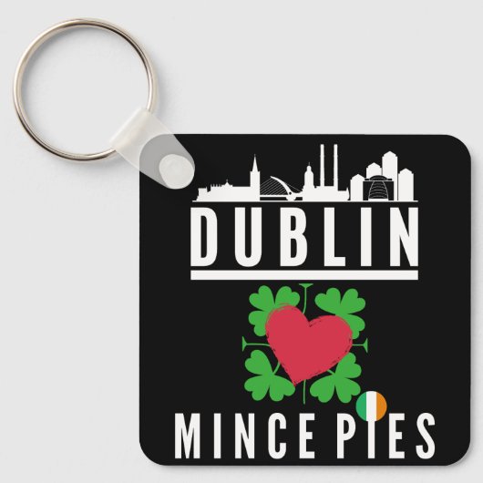 Porte-clés Dublin Loves Mince Pies Cityscape (Recto)