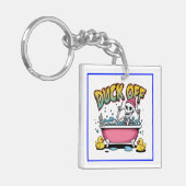 Porte-clés Duck Off Funny Skeleton Design-61161 (Devant gauche)