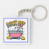 Porte-clés Duck Off Funny Skeleton Design-61161 (Dos)