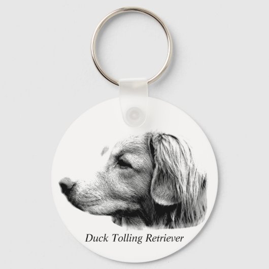 Porte-clés Duck Tolling Retriever Chien Gravure Images (Recto)