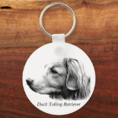 Porte-clés Duck Tolling Retriever Chien Gravure Images (Recto)