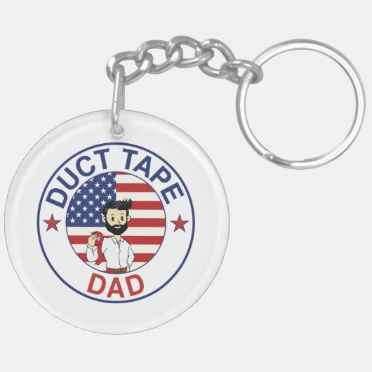 Porte-clés Duct Tape Dad - Acrylic Keychain (Dos gauche)