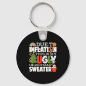 Porte-clés Due To Inflation Funny Christmas Ugly Sweater Wome (Recto)