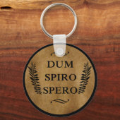 Porte-clés dum spiro spero, expression latine (Recto)