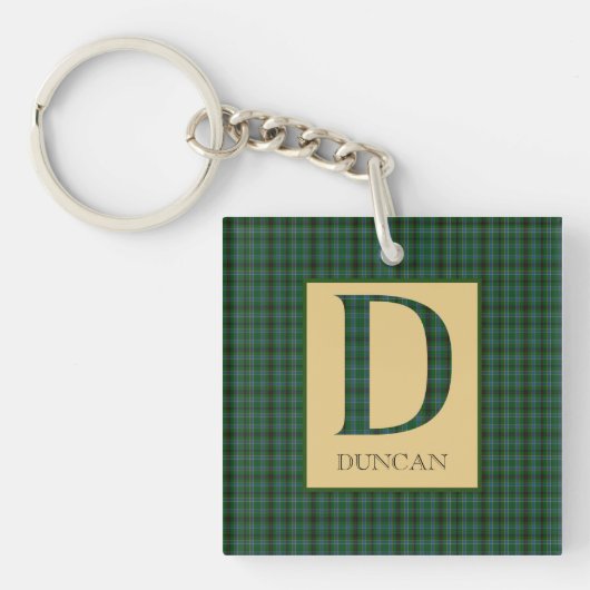 Porte-clés Duncan Tartan Monogramme D (Devant)