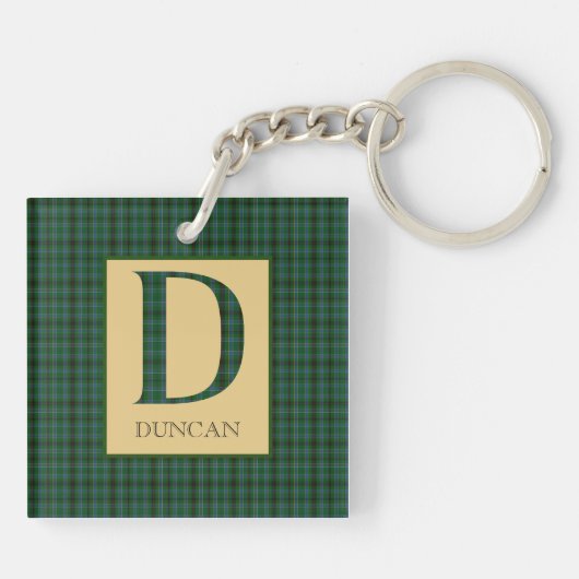 Porte-clés Duncan Tartan Monogramme D (Dos)