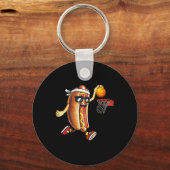 Porte-clés Dunking Hotdog Dans Pain Roll Jouer Basketball Sp (Recto)