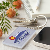 Porte-clés Durango Colorado wood mountains keychain (Devant droit)