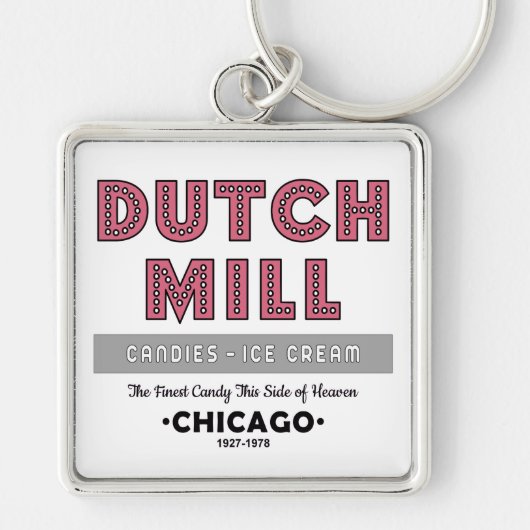Porte-clés Dutch Mill Candy Company, Chicago, IL (Devant)