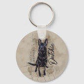 Porte-clés Dutch Shepherd - Illustration utchie (Recto)