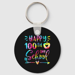 Porte-clés Dye Happy 100e jour Enseignant Étudiant 100 jour