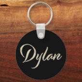 Porte-clés Dylan Name whitegold Button (Recto)