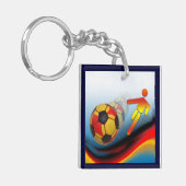 Porte-clés Dynamique du football et du football (Devant gauche)