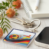 Porte-clés Dynamique du football et du football (Devant Droit)