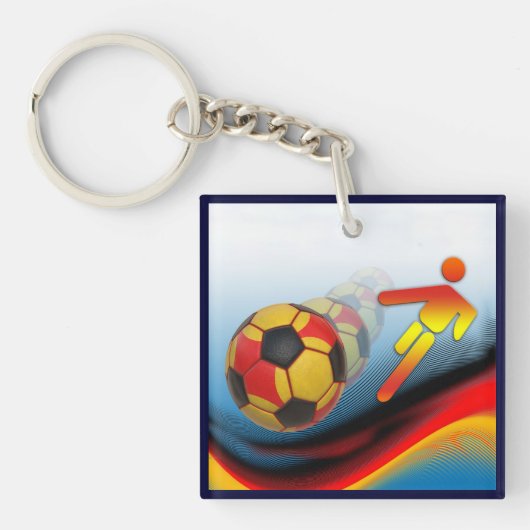 Porte-clés Dynamique du football et du football (Devant)