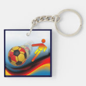 Porte-clés Dynamique du football et du football (Dos)