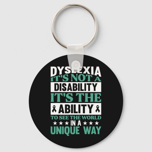 Porte-clés Dyslexie Ce n'est pas un handicap Dyslexie Sensibi (Recto)