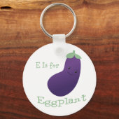 Porte-clés E est pour Eggplant (Recto)
