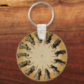 Porte-clés Eadweard Muybridge Couple Waltzing Phenakistoscope (Recto)