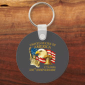 Porte-clés Eagle And Flag 250th Birthday America Since 1776  (Recto)