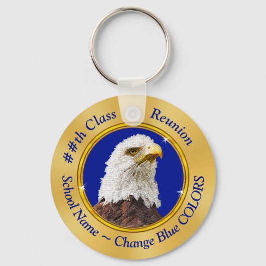 Porte-clés Eagle Class Reunion Gifts with YOUR TEXT or LOGO (Recto)