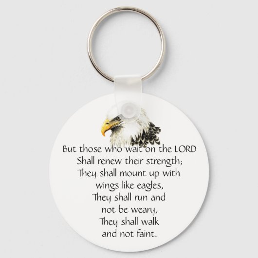 Porte-clés Eagle - Inspirational - Scripture - They that wait (Recto)