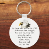 Porte-clés Eagle - Inspirational - Scripture - They that wait (Recto)