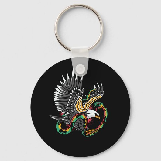 Porte-clés Eagle vs Snake Tattoo Design (Recto)