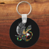 Porte-clés Eagle vs Snake Tattoo Design (Recto)