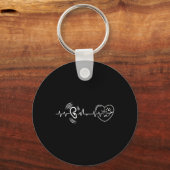 Porte-clés Ear Heartbeat Langue des signes main perte d'audit (Recto)