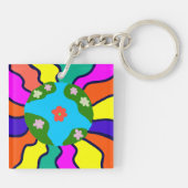 Porte-clés Earth Retro Vibes Art (Dos)