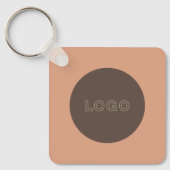 Porte-clés Earthy Tone Logo QR Code Double Sided Keychain (Recto)