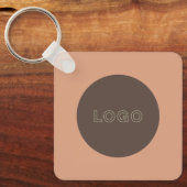 Porte-clés Earthy Tone Logo QR Code Double Sided Keychain (Recto)